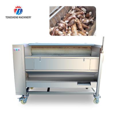 China SUS304 1.5KW Potato Washing And Peeling Machine Bulb Root Veg for sale