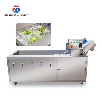 China 185KG 2.6KW  Ozone disinfection vegetable washing machine Commercial units school canteen air bubble washing machine for sale