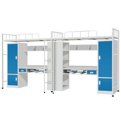 China Modern College Twin Over Double Metal Bunk Beds Metal Loft Beds for sale