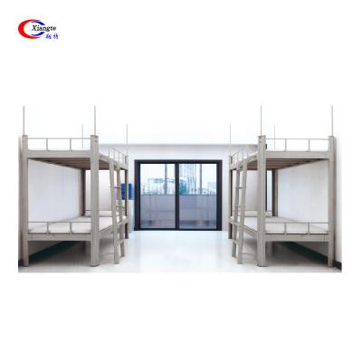 China Double Platform Bed (Other) School Student Custom Made Metal Steel Frame Cheap Adjustable Wooden Bunk Bed for sale