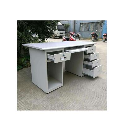 China Wholesale Modern Metal Steel Frame Furniture Computer Table White Metal Office Steel for sale