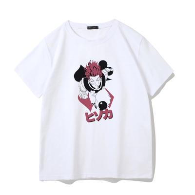 China Anime anti-pilling kurapika stings Japanese style cartoon Harajuku casual loose women's short sleeve O-neck T-shirt for sale