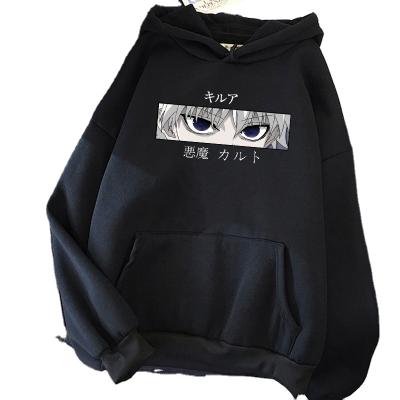 China Killua Zoldyck Devil Eye Printing Anime Hoody Streetwear Breathable Tops Womens Hoodies Cartoon Sweatshirts Hoodies Sweatshirts for sale