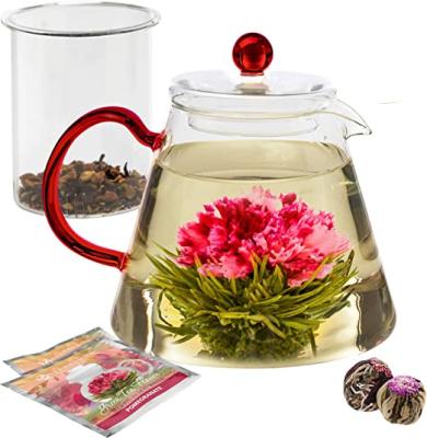 China 100% Hand Made Organic Blooming Flower Tea Factory Direct Offering Beautiful Flavor Handmade Blooming Tea Balls Private Label 20 Kinds for sale