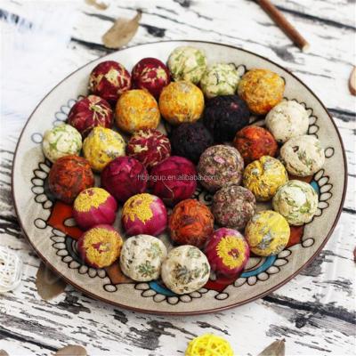 China 100% New Hand Made Blooming Blossom Tea Ball 2021 With 20 Different Styles Scented With Flowers Rich Fragrance Of Tea for sale