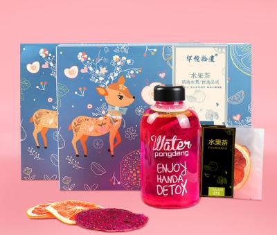 China Tea Drinks Hot Sale Private Label Gift Box Fruit Blossom Tea Handmade Dried Fruit Slice Loose Tea for sale