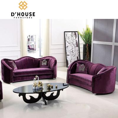 China Modern Design Modular European Velvet Fabric Living Room Furniture Button Tufted Upholstery Chesterfield Sofa Set for sale