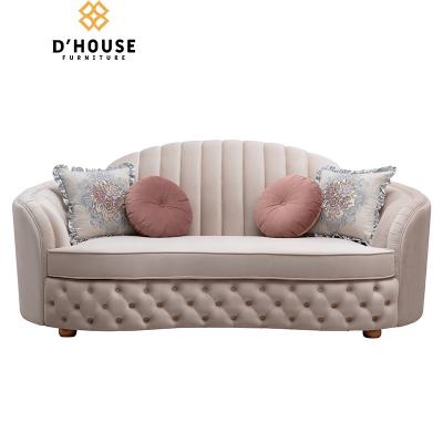 China Modular Contemporary Design Living Room Furniture Luxury Button Tufted High End Fabric Chesterfield Sofa Set With Chaise Longe for sale