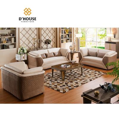 China Modular Contemporary Luxury Modern Fabric Living Room Furniture Neoclassical Upholstered Sofa Set for sale