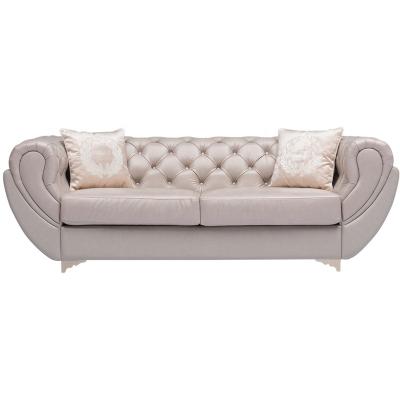 China Latest Design Modular Italian Australia Leisure Tuffing Chesterfield Nice Leather Sofa For Home AL057 for sale