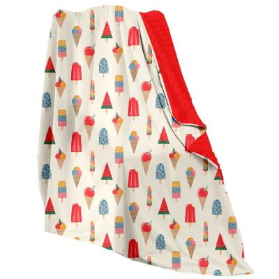 China New Summer Anti-static Custom Kids Printed Flannel Fleece Dot Baby Red Adult Blanket for sale