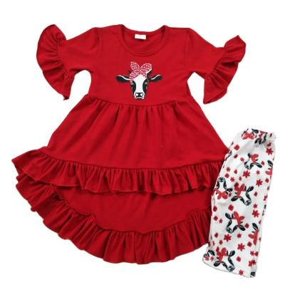 China Wholesale Formal Children's Boutique Clothing Custom Printing Girls Outfit for sale