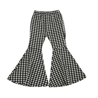 China QUICK DRY children's fashion mannequin small and medium children's plaid flared pants children's pants for sale