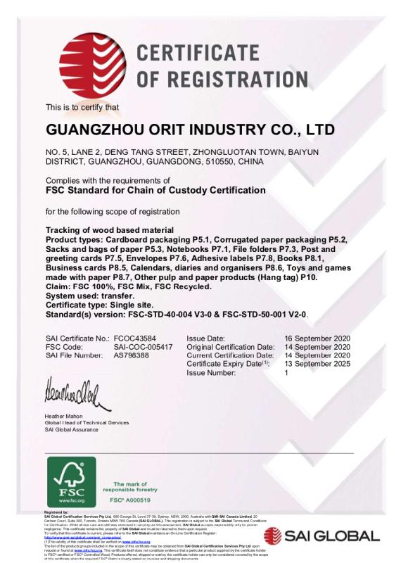 FSC - Guangzhou Orit Industry Co., Ltd.