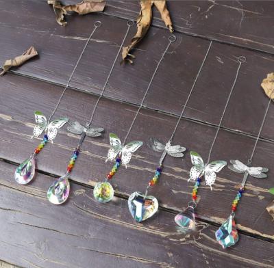 China Durable Handmade Crystal Cage Geometric Prism Hanging DIY Prism Sun Catcher Natural Crystal Sun Catcher for sale