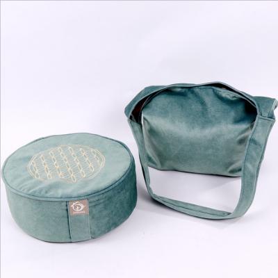 China Sustainable Relaxation Cushions Round Detachable and Washable Buckwheat Filled Yoga Meditation Cushions for sale