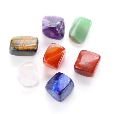 China Wholesale India Stain with Gift Bag Seven Chakra Yoga Energy Stone Seven Color Stone Natural Stone for sale