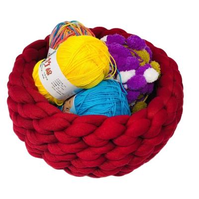 China Cheap Price Breathable Chunky Cotton Tube Yarn Pet Sink Thick Tube Yarn Basket Pet Room Bed for sale