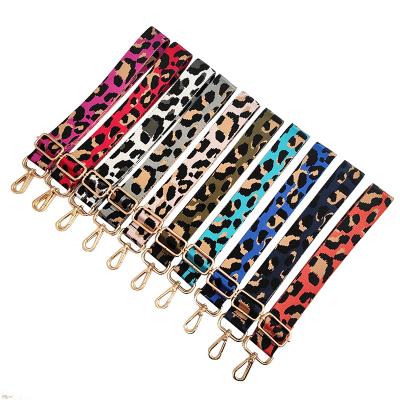 China Bag Straps 1.5 Inch Polyester Leopard Jacquard Bag Strap Belt Purse Cross - Body Adjustable Shoulder Straps Replacement for sale