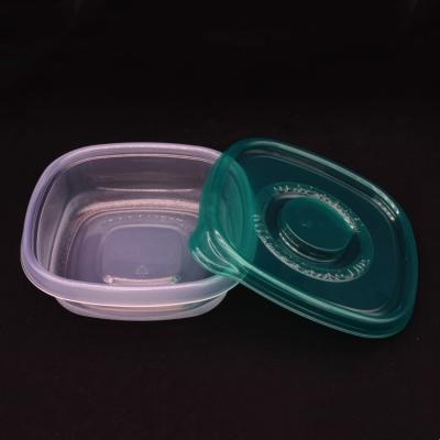 China Hot Sale 25oz PP Freshness Quadrilateral Food Storage Containers Set Plastic Food Storage Containers With Lids for sale