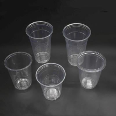 China Factory OEM Bubble 14oz Takeaway Cup Cold Drink Coffee Tea Cups Clear Reusable Plastic Eco-friendly Cups for sale