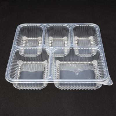 China Microwave Lunch Box 5 Compartments Thickened Safe Disposable Plastic Food Container Bento Lunch Box for sale