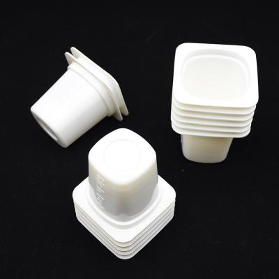 China Refrigerable Manufacturing Factories Customized Design Competitive Price pp Plastic Yogurt Square Container Cup for sale