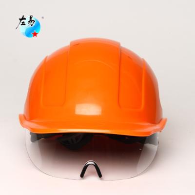 China Smart working safety devices en397 hot electric fire light weight outdoors with duct face cover safety helmet specification for sale