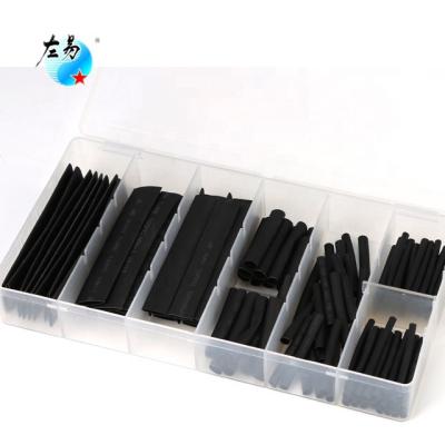 China 127PCS LOW VOLTAGE Black Tube Set Insulation Heat Shrinkable Environmentally Friendly Flame Retardant Heat Shrink Tube for sale