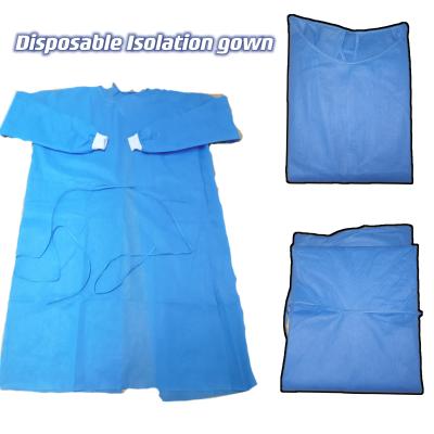 China Vestido de aislamiento de tejido no tejido SMS antiestático impermeable para adultos AAMI Nivel 1 2 3 en venta