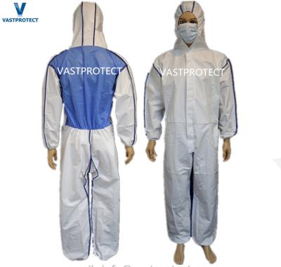 China Vastprotect Model NO. Veiligheidsoverkleding Micro-poreuze combinaties SMS Type 5 6 Overkleding Te koop