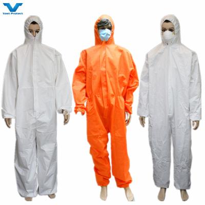 China Eenmalig PPE waterdicht ademend type 56 categorie 3 witte beschermingsoverkleding Te koop