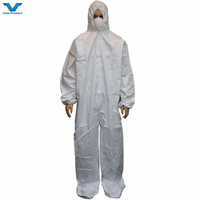 China CE-categorie 3 type 5 6 Microporeuze witte eenmalige overalls met schoenenbedekking en duurzaam Te koop