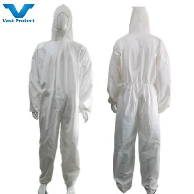 China Adultos CE Tipo 5/6 Cat3 Vestido durável com capuz branco para o tempo de entrega estimado à venda