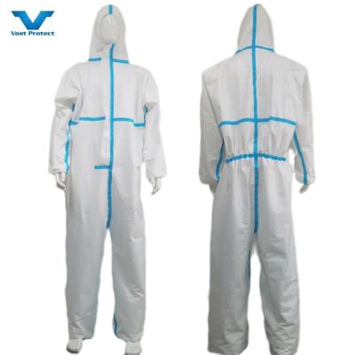 China Comfortable Disposable Suit Type4/5/6 Cat3 Waterproof Coveralls Samples US 0/Piece for sale