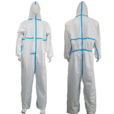 China Disposable White Coveralls with Taped Seam Microporous Customization Request Customized for sale