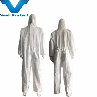 China Disposable White Microporous Clothing With Anti Mildew And Anti Bacterial Peculiarity for sale