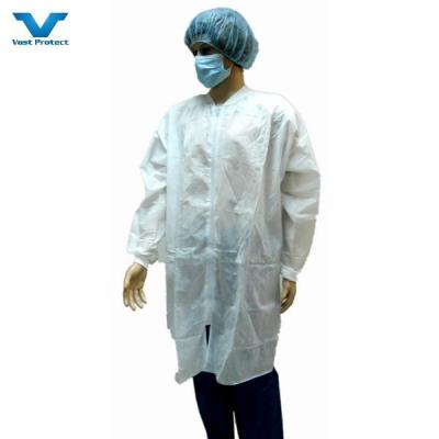 China Coat de visitante desechable no tejido con microporo de PP SMS en venta