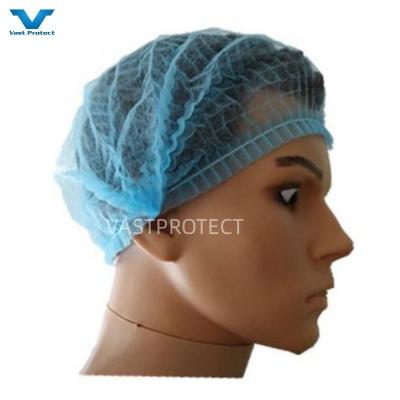 Cina Disposable Blu 18g PP Clip Mob Bouffant Cap Per la lavorazione alimentare Disposable in vendita