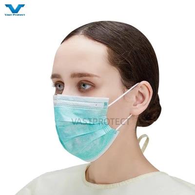 China En14683 3 Ply Atemfähige Ohrschleife Erwachsene Gesichtsmaske mit FFP1 Filter-Rating und CE-Zulassung zu verkaufen