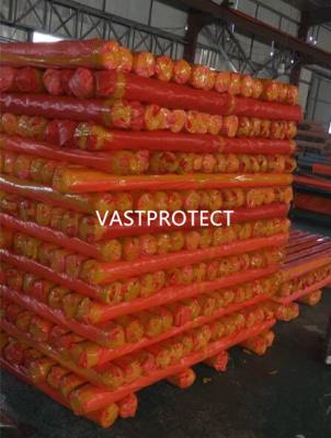 China Double Orange PE Poly Tarps Roll mit Papierkern Orange Farbe und vollständige Zahlungsoption zu verkaufen