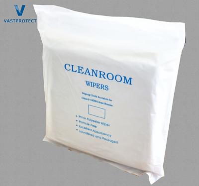 China Polyester Microfiber Cleanroom Wipers 100% Lint Free for SMT Production Line VPT801 for sale