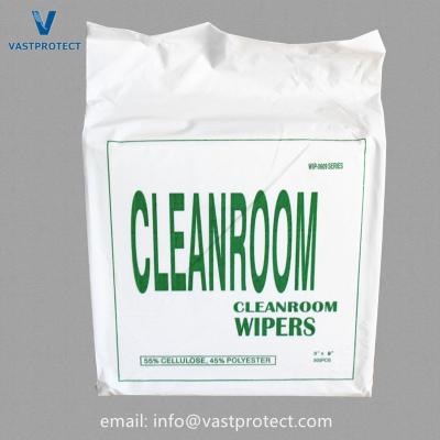 China Cleanroom Wiper 0609 Lint Free Polyester Cellulose Spunlaced Non-Woven Wipes VPTWIP06 for sale