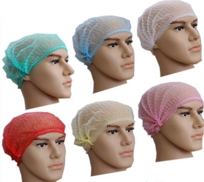 China Disposable Nonwoven PP Mob Clip Strip Bouffant Hairnet Cap for Beauty Salon SPA SPA for sale