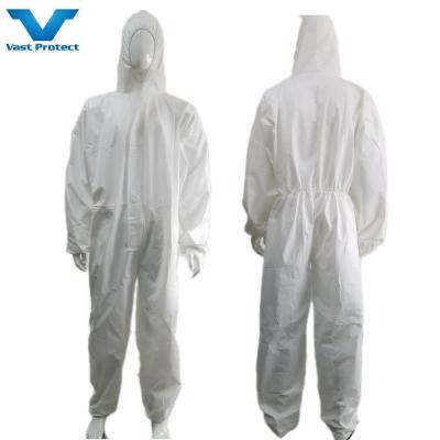 China Traje de protección microporous desechable, transpirable y duradero Certificado CE tipo5/6 en venta