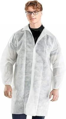 China White Durable Disposable Lab Coats for Women and Men Accessories Label Small-4XL for sale