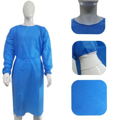 China Einwegkleid Wasserdicht Weiches PPE Besuchskleid mit gestrickten Manschetten 120*140cm VASTPROTECT-501 zu verkaufen