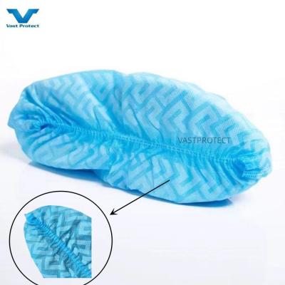 China Directly Supply Disposable PP Shoe Cover 10g Blue Anti-Slip for Workshop for sale