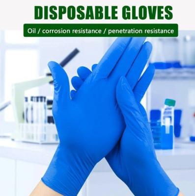 China Medical Exam V202 Industrial Grade Powder Free Blue Black Disposable Nitrile Gloves for sale