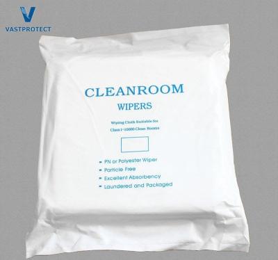 China Lintvrij 9 * 9 inch Polyester Microfiber Cleanroom Wipers voor optische lenzen Waterdicht Te koop